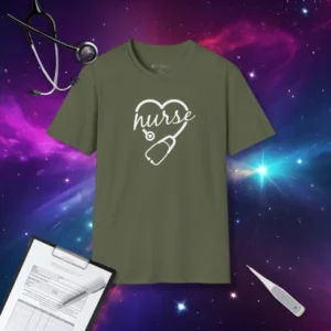 Military Green Nurse Care T-Shirt