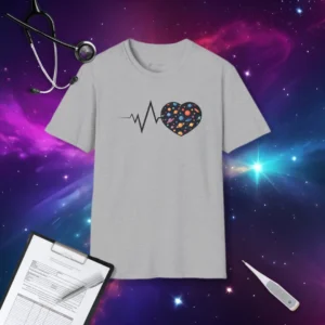 Sport Grey Cosmic Heartbeat T-Shirt